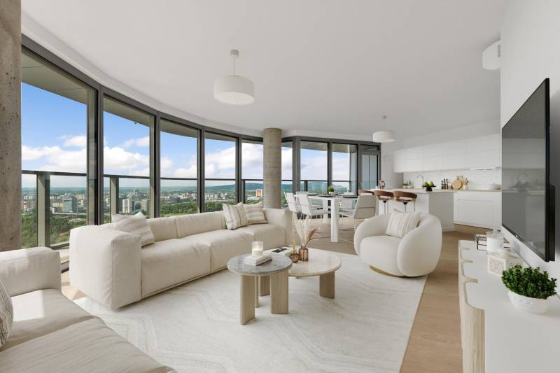 THE HOME︱EUROVEA TOWER - Exclusive 3-bed. apt. Danube view, 33th floor