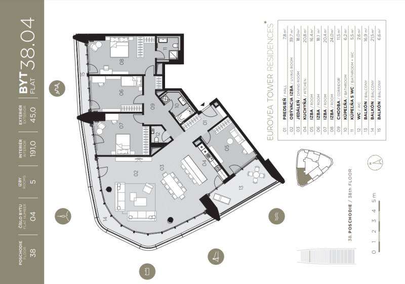 THE HOME︱EUROVEA TOWER - Luxury 4-bedroom residence on 38th floor