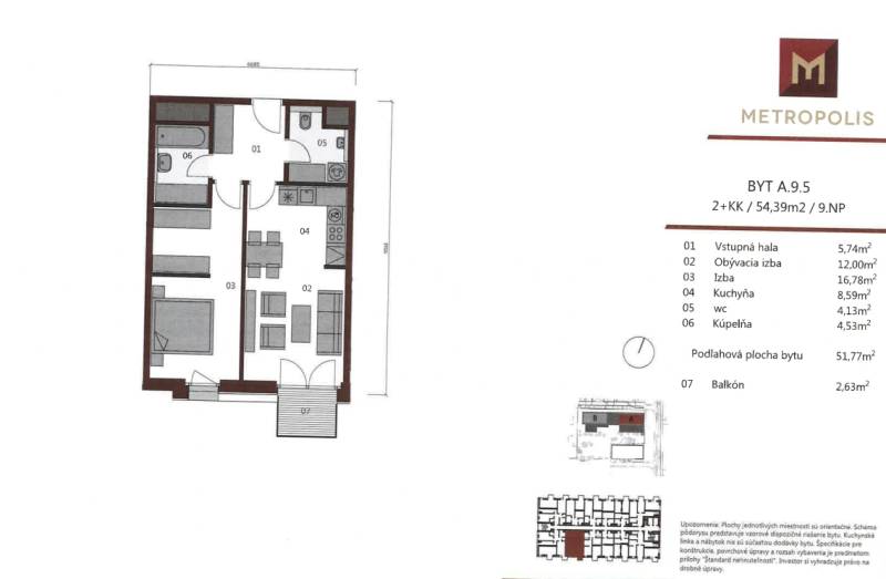 FOR SALE - METROPOLIS New 1 bedroom apartment, Bottova