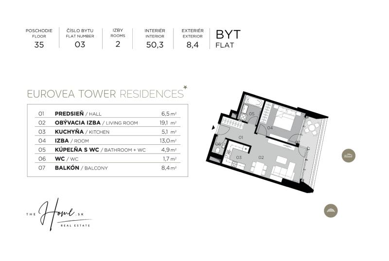 THE HOME︱EUROVEA TOWER - furnished 1 BED apt with Donau view 35fl. LUX