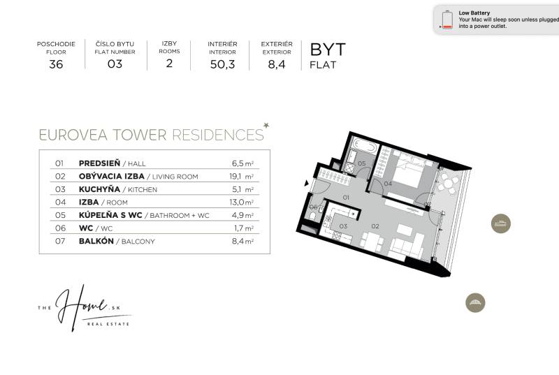 THE HOME︱EUROVEA TOWER - 1 BED apartment with Donau view 36fl. LUX