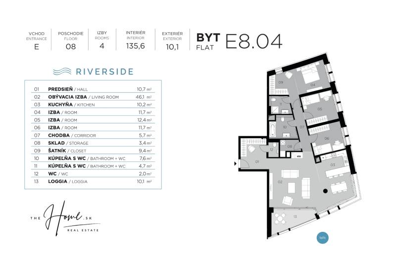 THE HOME︱EUROVEA RIVERSIDE- 3 bedroom apartment with Danube view