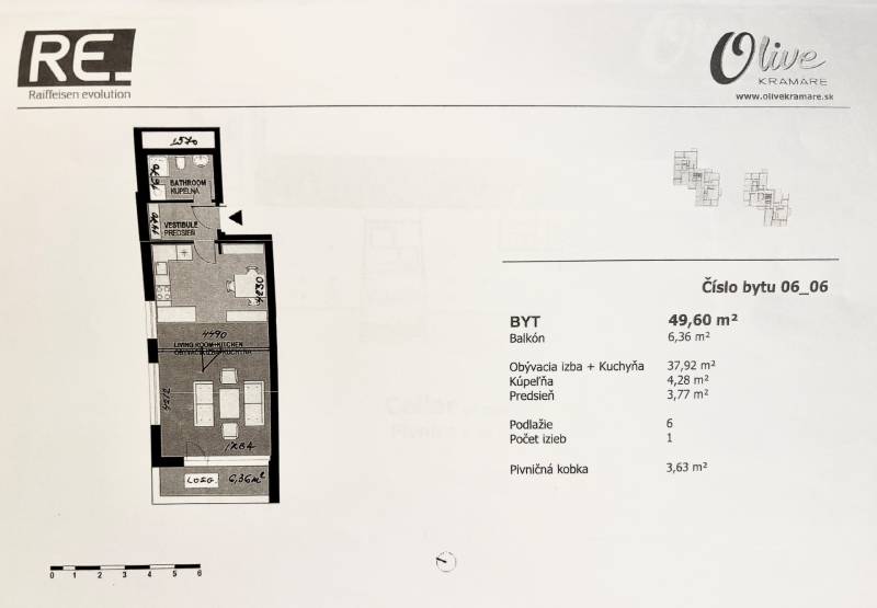THE HOME I FOR SALE Cozy 1 bed. apartment at Olive building, Kramáre