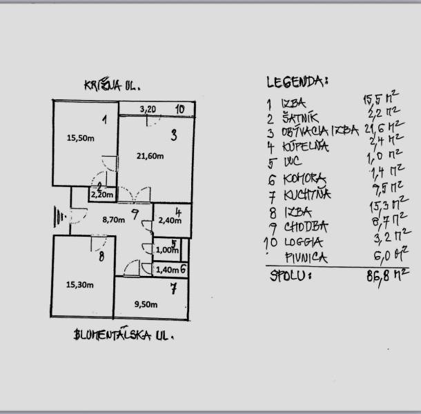 THE HOME I SALE Spacious 2 bed. apt. in the center Krížna/Blumentálska