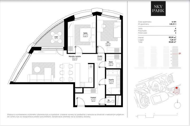 THE HOME︱FOR RENT Design 2-bedroom apartment a SKY PARK, tower 4