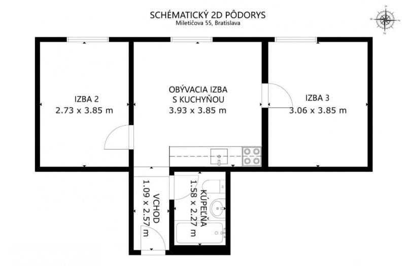 THE HOME I FOR RENT - Cosy 2 bedroom apartment, MIletičova, Ružinov,BA